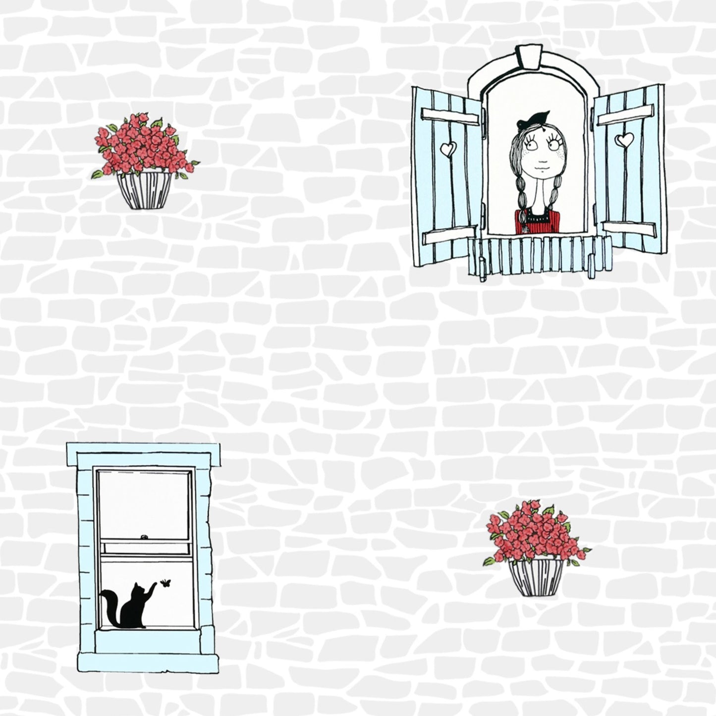 Girl in the Window Wallpaper