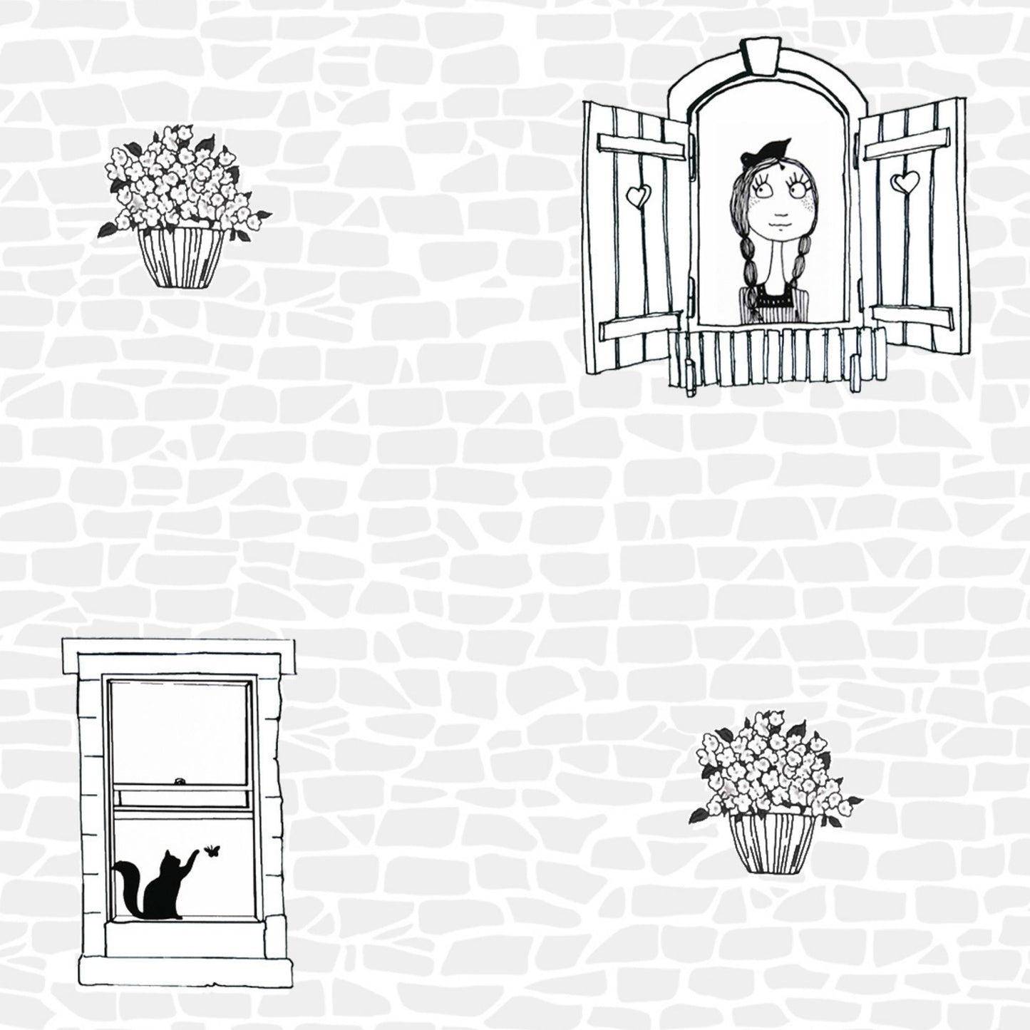 Girl in the Window Wallpaper