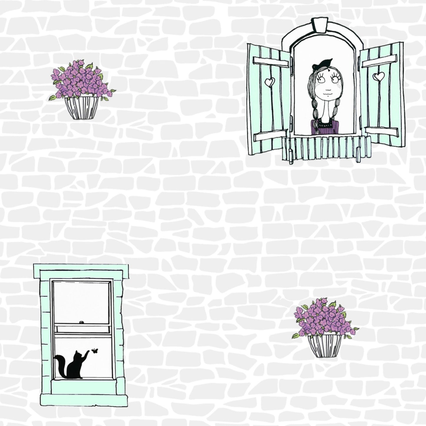Girl in the Window Wallpaper