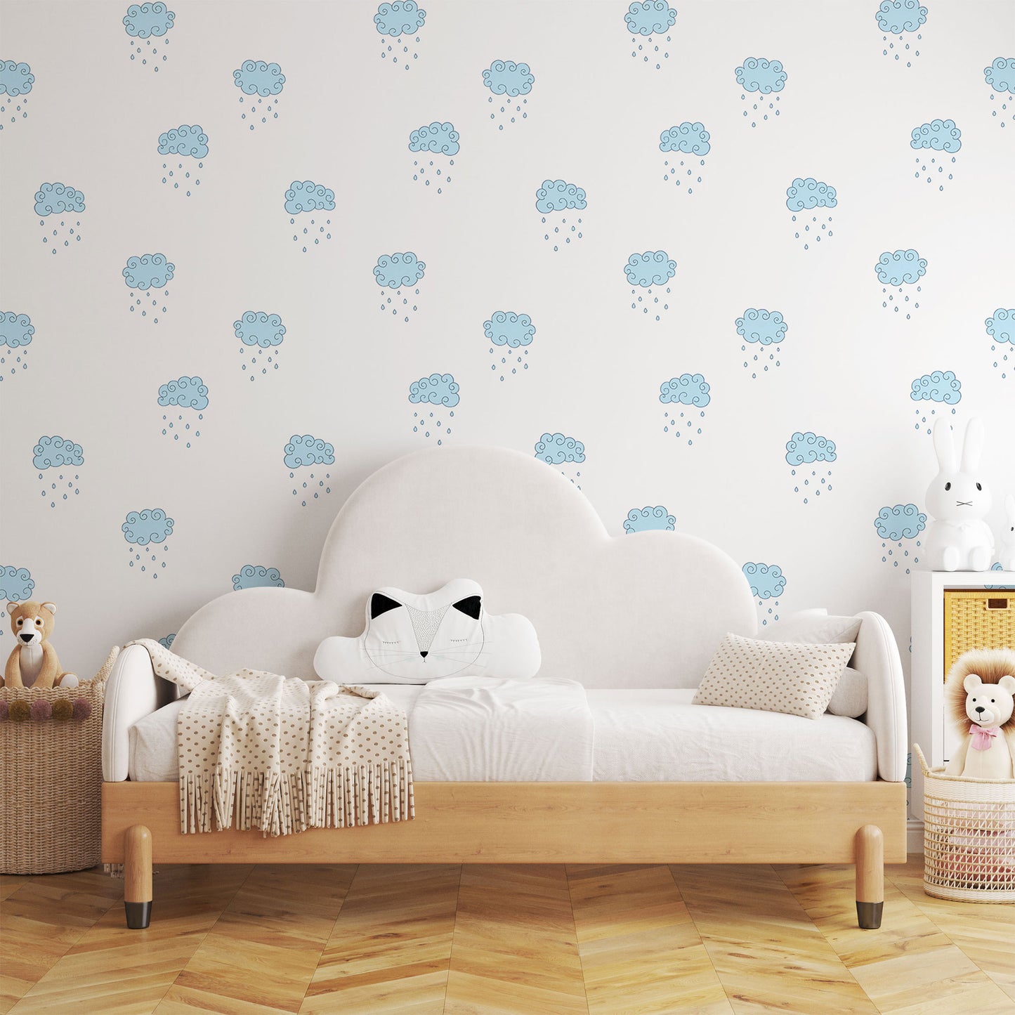 Curly Clouds Wallpaper