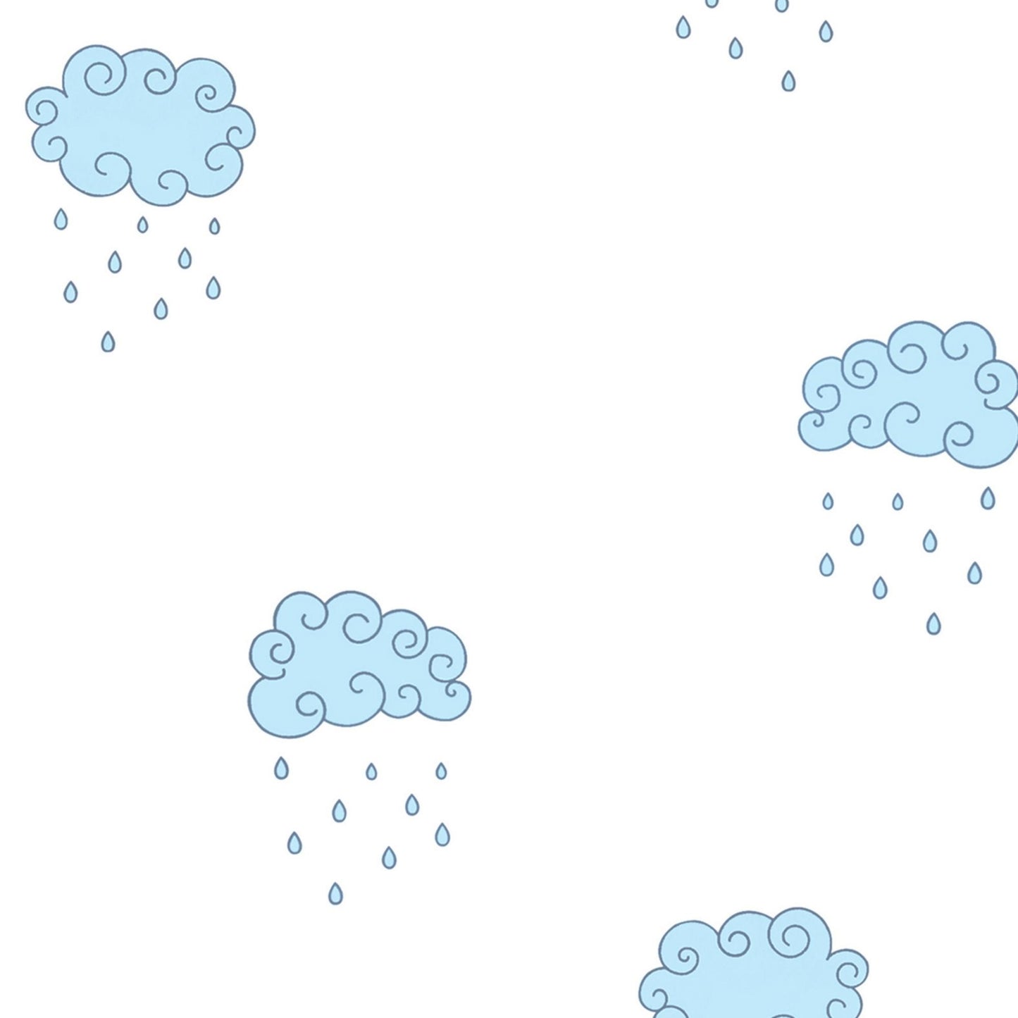 Curly Clouds Wallpaper