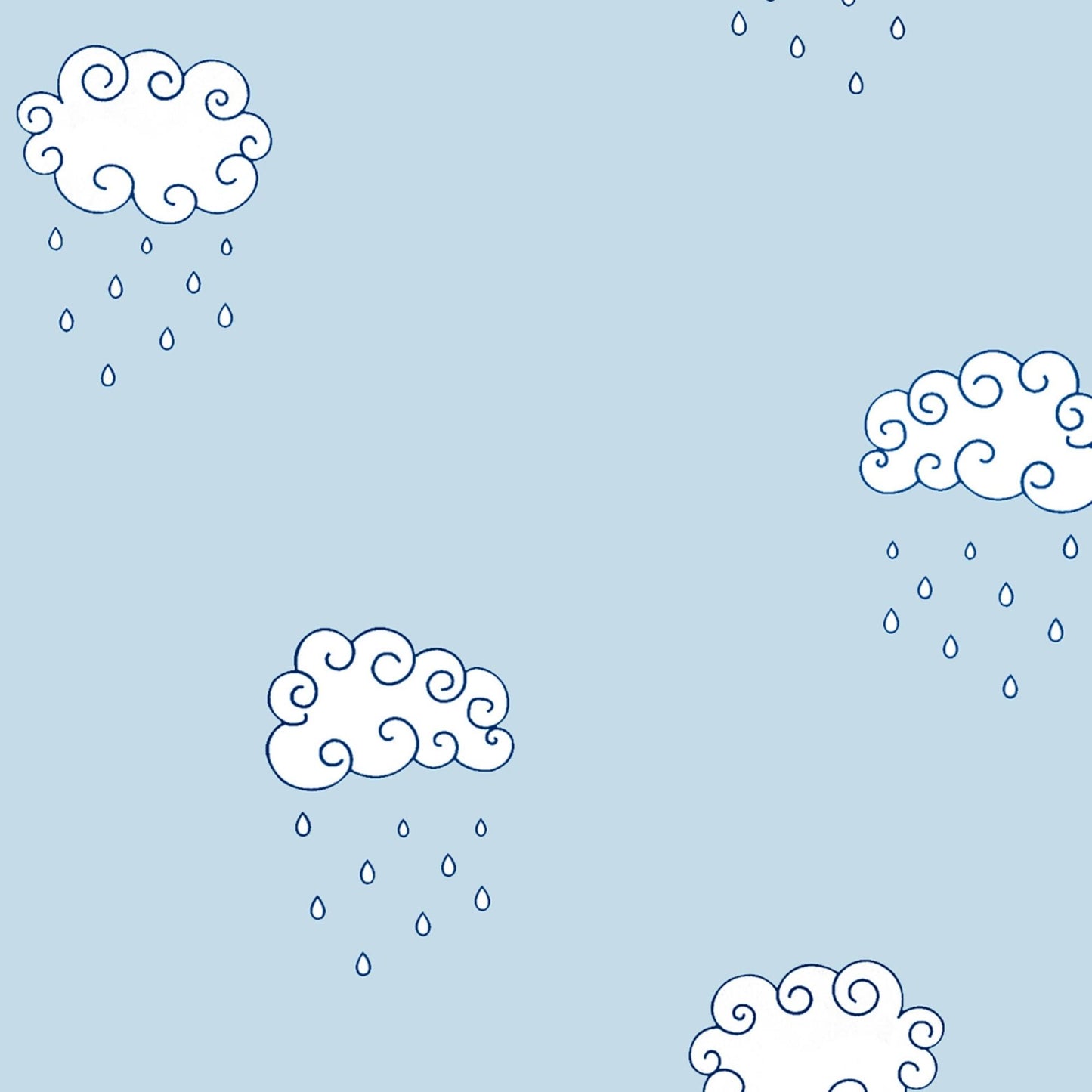 Curly Clouds Wallpaper