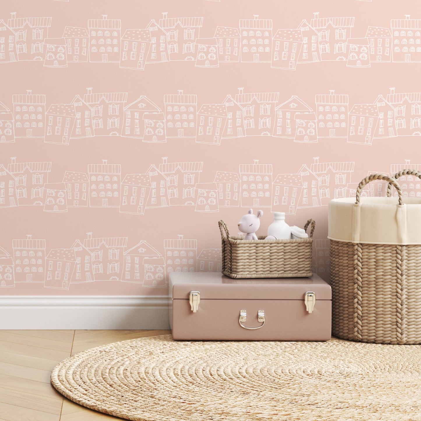 Pastel Houses Wallpaper