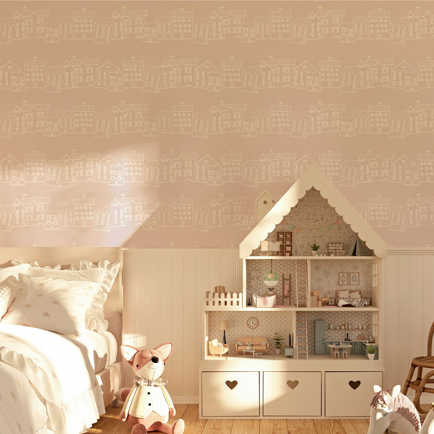 Pastel Houses Wallpaper
