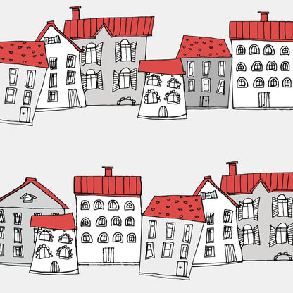 Ribbon Houses Wallpaper