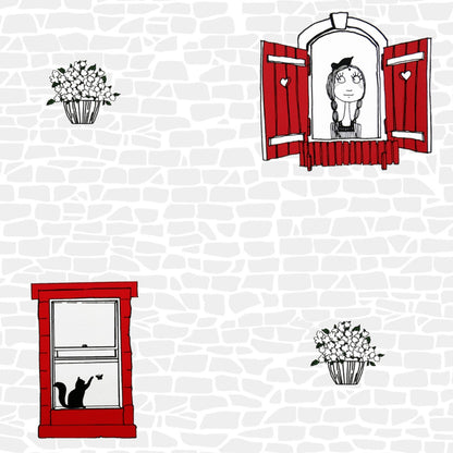 Girl in the Window Wallpaper