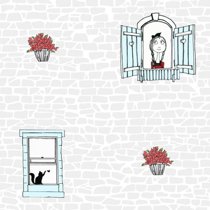 Girl in the Window Wallpaper