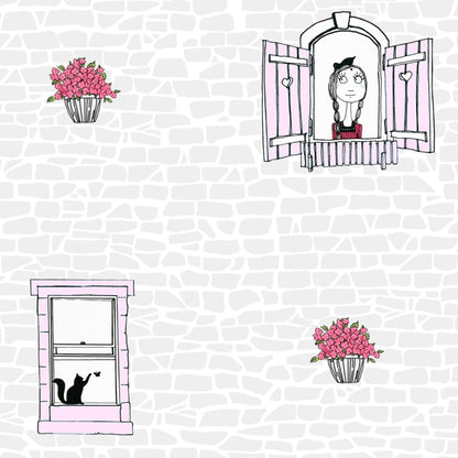 Girl in the Window Wallpaper