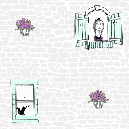 Girl in the Window Wallpaper