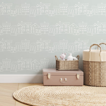 Pastel Houses Wallpaper