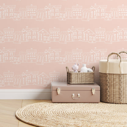 Pastel Houses Wallpaper